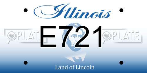 E721 Illinois License Plate