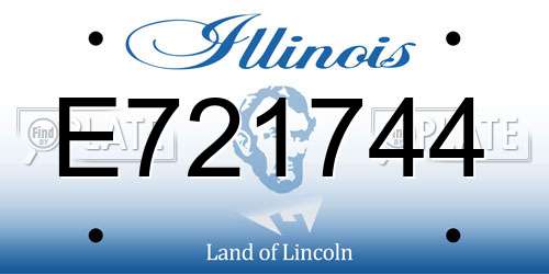 E721744 Illinois License Plate