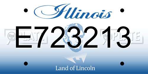 E723213 Illinois License Plate