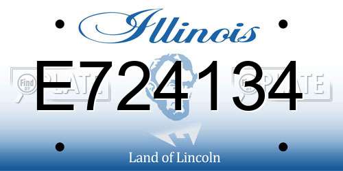E724134 Illinois License Plate