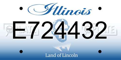 E724432 Illinois License Plate