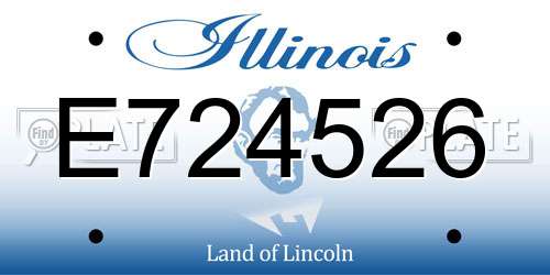 E724526 Illinois License Plate