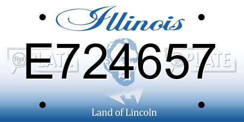 E724657 Illinois License Plate
