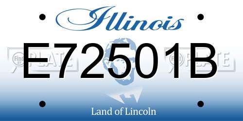 E72501B Illinois License Plate
