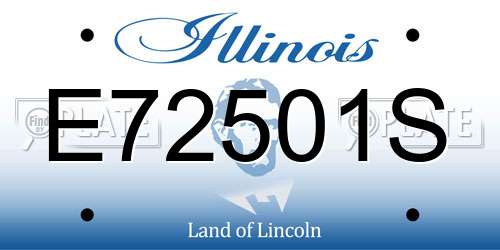 E72501S Illinois License Plate