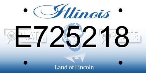 E725218 Illinois License Plate