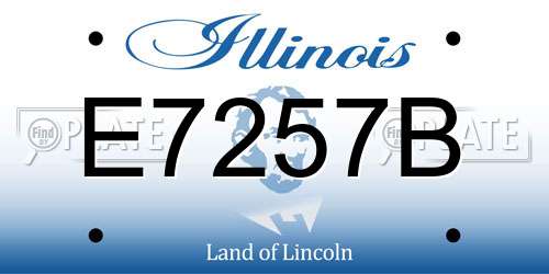 E7257B Illinois License Plate