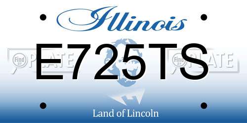 E725TS Illinois License Plate