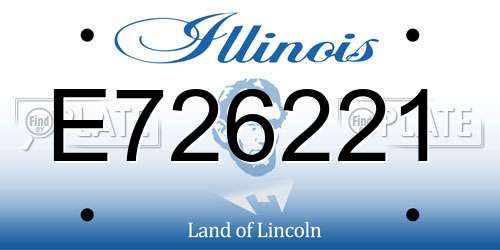E726221 Illinois License Plate