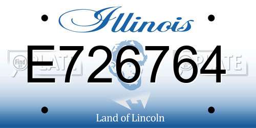 E726764 Illinois License Plate