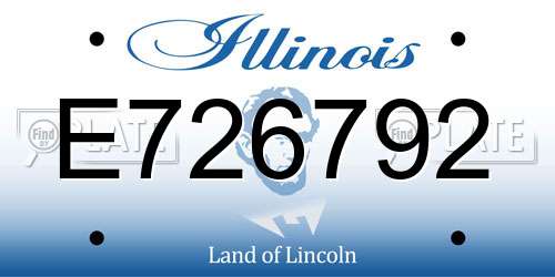E726792 Illinois License Plate