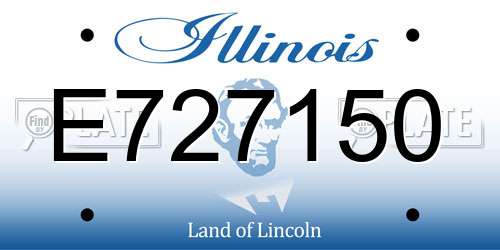 E727150 Illinois License Plate