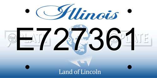 E727361 Illinois License Plate