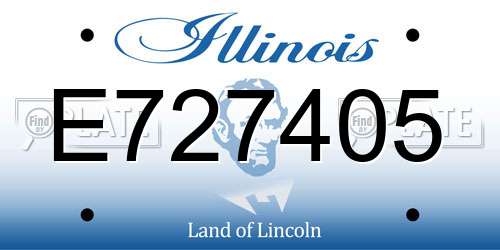 E727405 Illinois License Plate