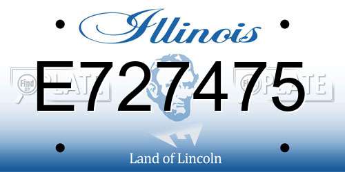 E727475 Illinois License Plate
