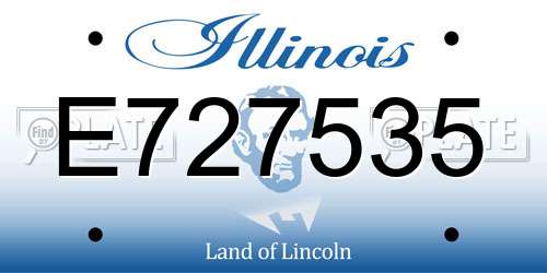 E727535 Illinois License Plate