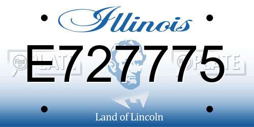 E727775 Illinois License Plate