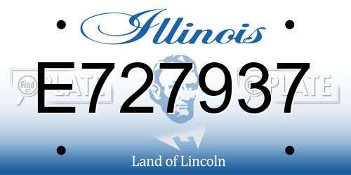 E727937 Illinois License Plate