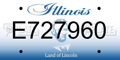 E727960 Illinois License Plate