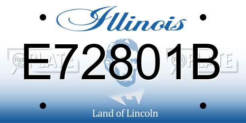 E72801B Illinois License Plate