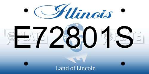 E72801S Illinois License Plate