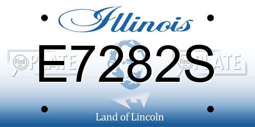 E7282S Illinois License Plate