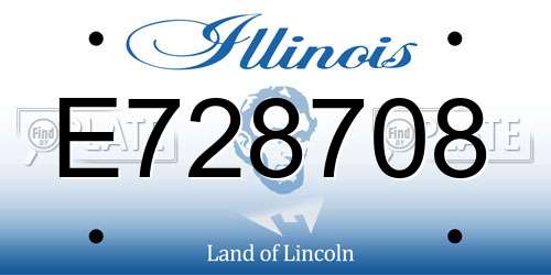 E728708 Illinois License Plate