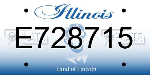 E728715 Illinois License Plate