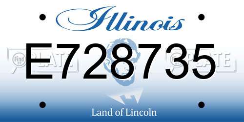 E728735 Illinois License Plate