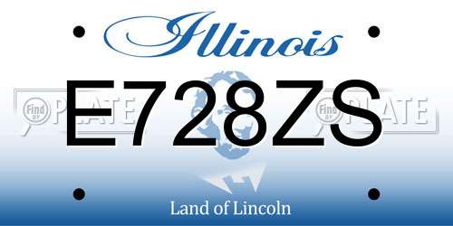E728ZS Illinois License Plate