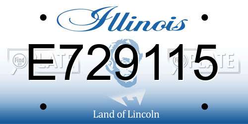 E729115 Illinois License Plate