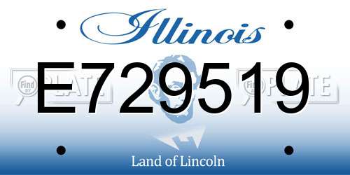 E729519 Illinois License Plate