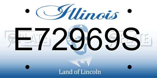 E72969S Illinois License Plate