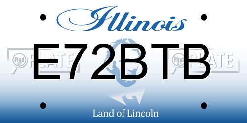 E72BTB Illinois License Plate