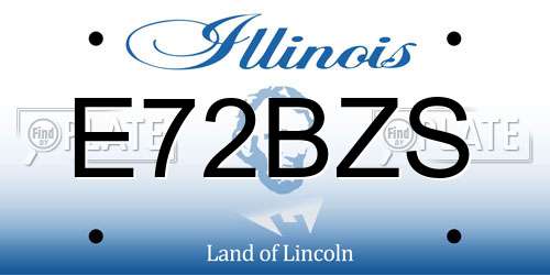 E72BZS Illinois License Plate