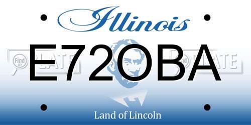 E72OBA Illinois License Plate