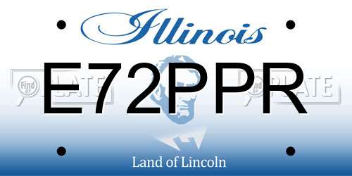 E72PPR Illinois License Plate