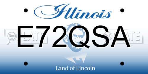 E72QSA Illinois License Plate