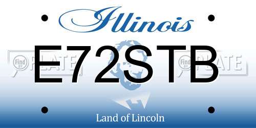 E72STB Illinois License Plate