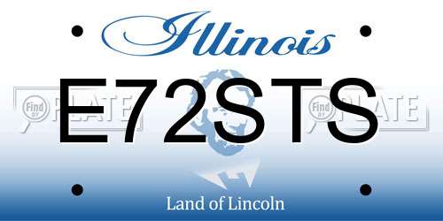 E72STS Illinois License Plate