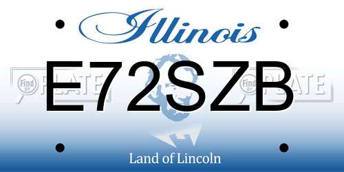 E72SZB Illinois License Plate