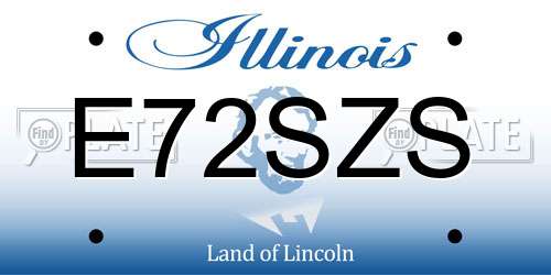 E72SZS Illinois License Plate