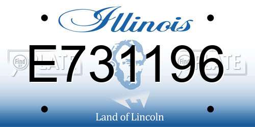 E731196 Illinois License Plate