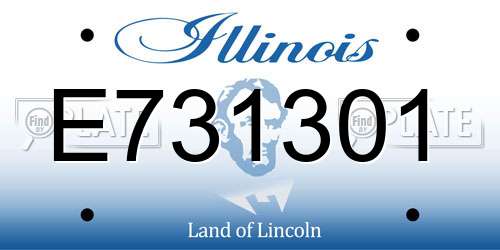 E731301 Illinois License Plate