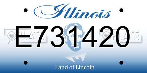 E731420 Illinois License Plate