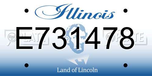 E731478 Illinois License Plate