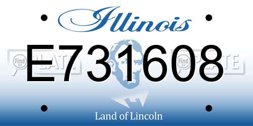 E731608 Illinois License Plate