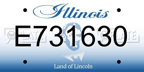 E731630 Illinois License Plate