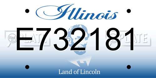 E732181 Illinois License Plate