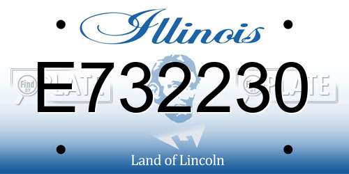E732230 Illinois License Plate